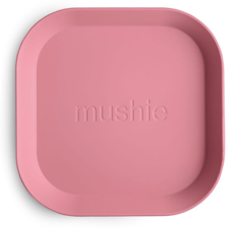 Lot de 2 assiettes carrées Dusty Rose Mushie Produit 2