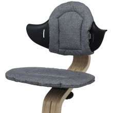 Coussin réversible pour chaise haute évolutive NOMI gris foncé et sable  par NOMI