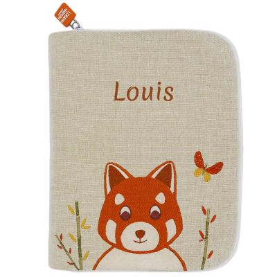 Protège carnet de santé Tchikis 3 Panda Roux (personnalisable) L'oiseau bateau