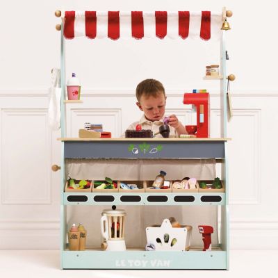 Stand de marché boutique et café en bois FSC