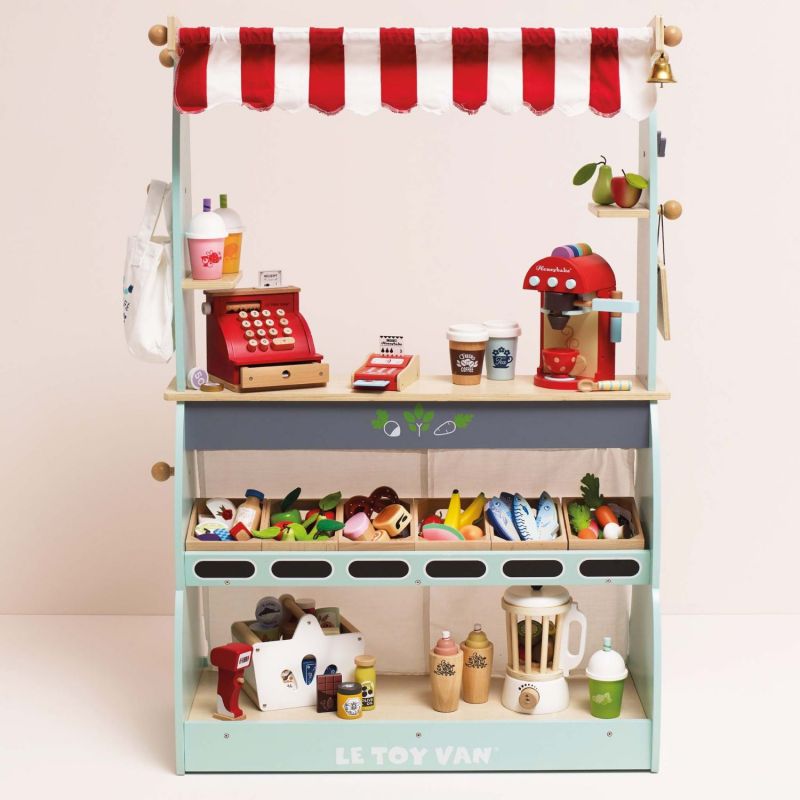 Stand de marché boutique et café en bois FSC Le Toy Van Ambiance 5