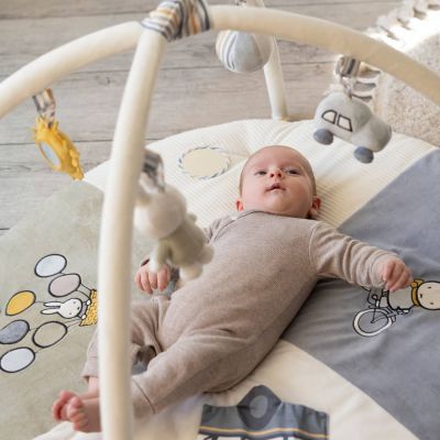 Grand tapis d'activités bébé Miffy avec arches et jouets d'éveil