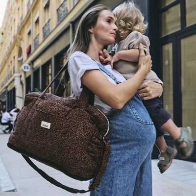 Sac à langer Middle Léopard noir