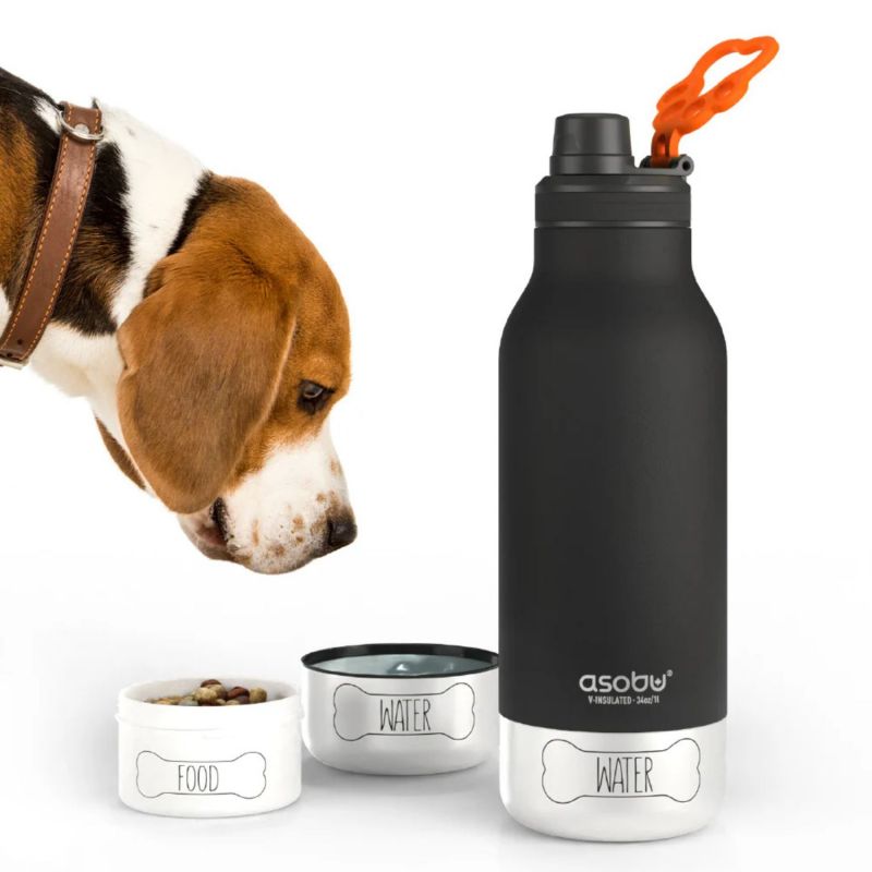 Gourde pour chien 3 en 1 Buddy Pastel Peach (1 litre) Asobu Produit 2