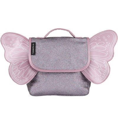 sac à dos papillon pailleté violet