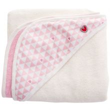 Serviette tablier de bain Papillon coeur rose  par BabyToLove
