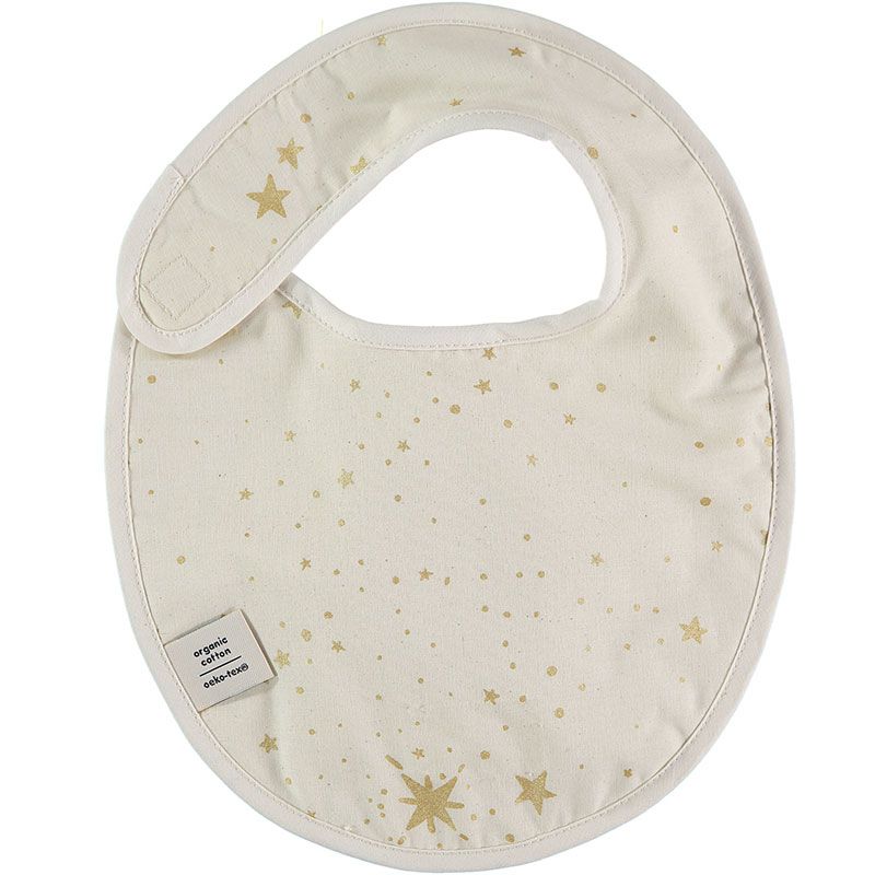 Bavoir à velcro Candy Gold stella Natural (34 cm) Nobodinoz