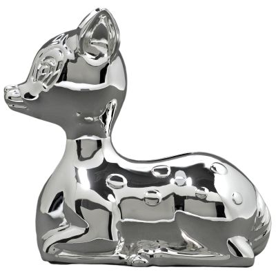 Tirelire Bambi (métal argenté)  par Daniel Crégut