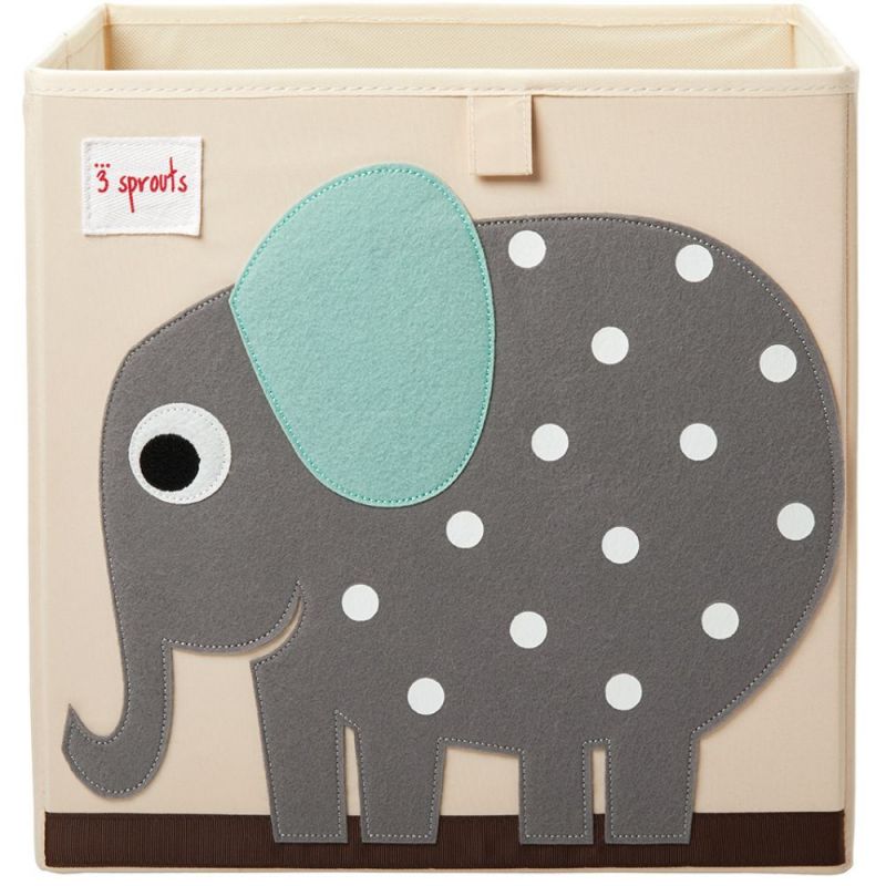 Cube de rangement en tissu Eléphant 3 sprouts Produit 1 grande taille