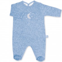 Pyjama léger terry Bmini bleue à points jerry (0-3 mois : 50 à 60 cm)  par Bemini