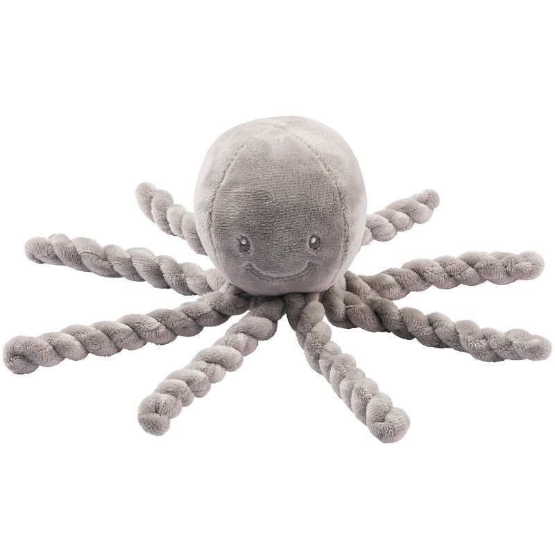 Peluche pieuvre Lapidou gris (23 cm) Nattou