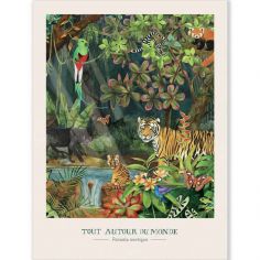 Affiche Paradis exotique Tout autour du monde (30 x 40 cm) - Moulin Roty