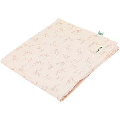 Maxi lange en mousseline Rosy Rabbit (110 x 110 cm)  par Trixie