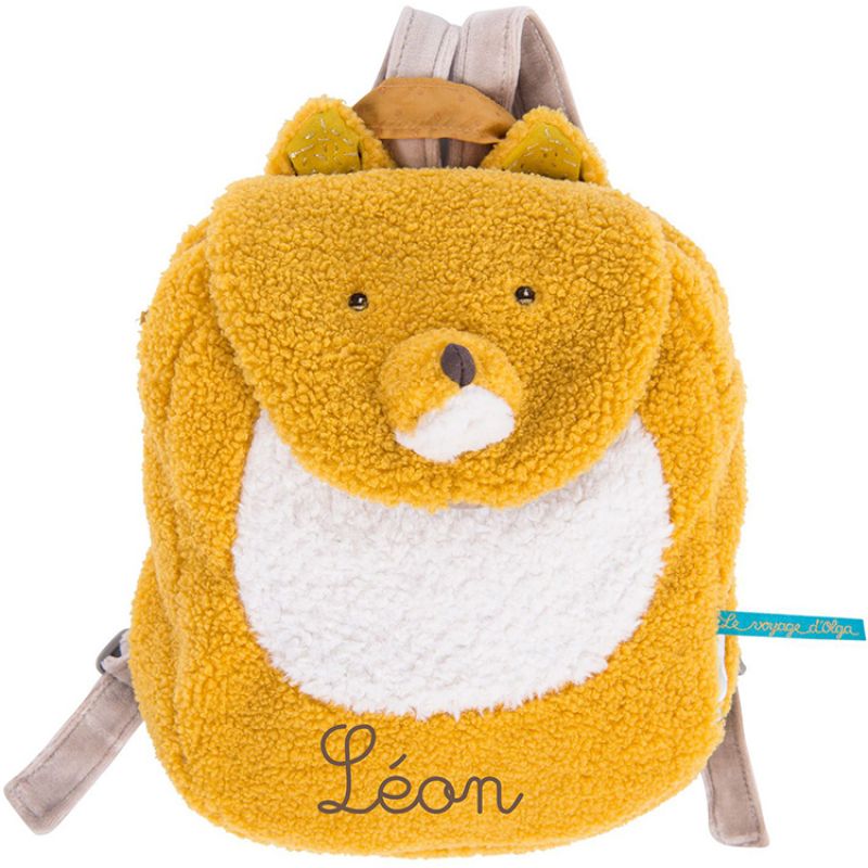 Sac à dos renard Chaussette Le voyage d'Olga (personnalisable) Moulin Roty