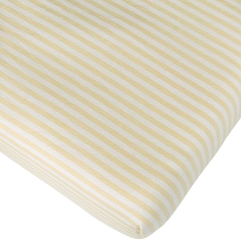 Drap housse en percale de coton Rayé Tournesol (50 x 83 cm) Kadolis Produit 3