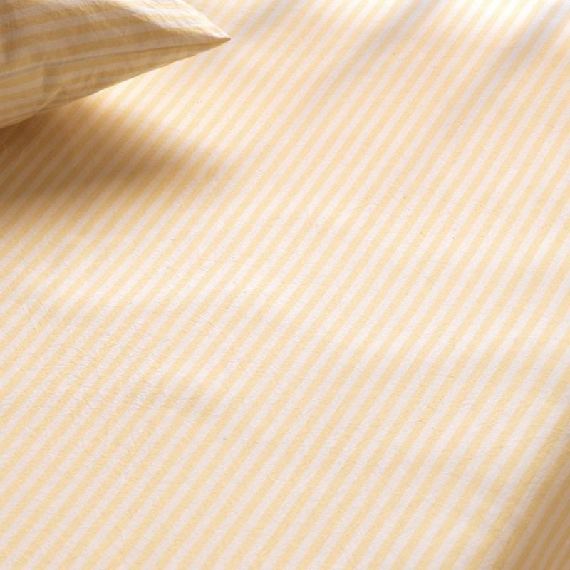 Drap housse en percale de coton Rayé Tournesol (50 x 83 cm) Kadolis Ambiance 5