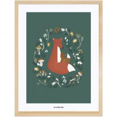 Affiche encadrée renard Forest Happiness (30 x 40 cm)