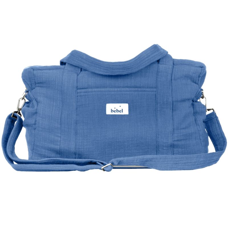 Sac à langer 24-48h effet lin bleu capri BEBEL Produit 4