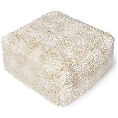 Pouf enfant Vichy Ivoire (40 x 40 cm)