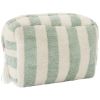 Trousse de toilette en bambou rayée ivoire et vert de gris BB & Co Produit 1