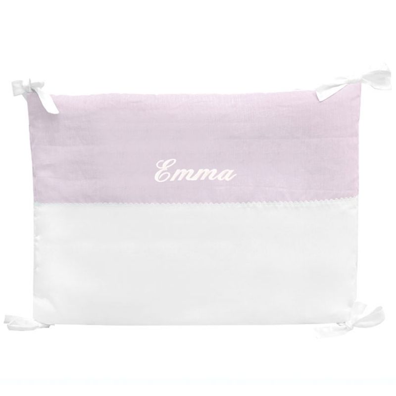 Tour de lit rose personnalisable (pour lits 60 x 120 cm) ANVIE