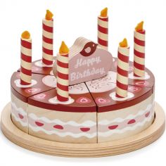 Gâteau d'anniversaire en bois (14 pièces)