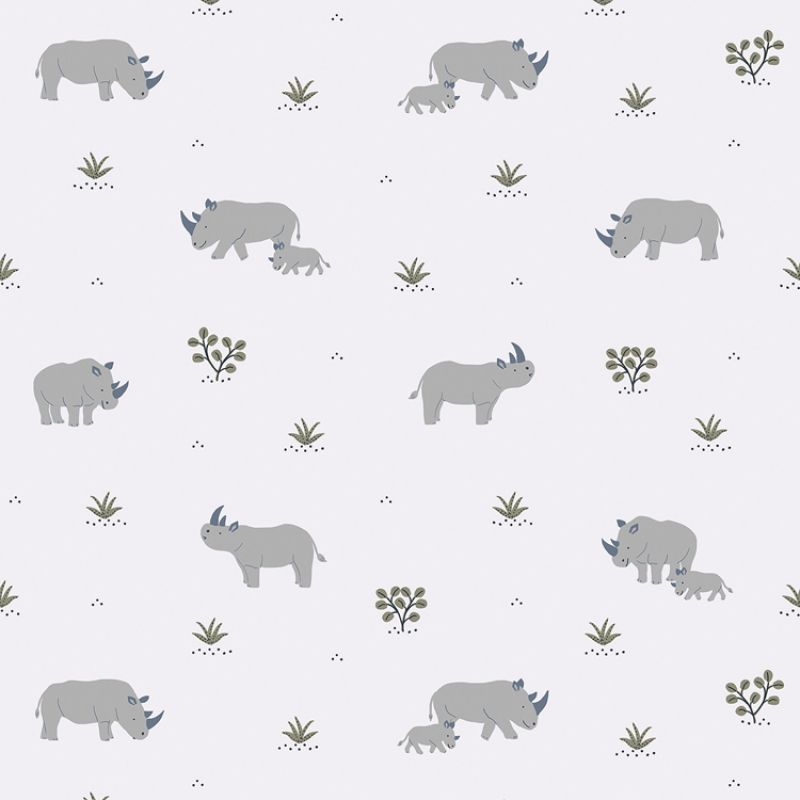 Papier peint intissé Les rhinocéros Tanzania (10 m) Lilipinso