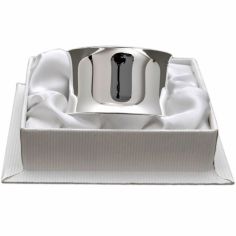 Rond de serviette Contemporain en métal argenté + coffret - Daniel Crégut