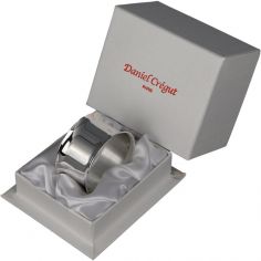 Rond de serviette Contemporain en métal argenté + coffret