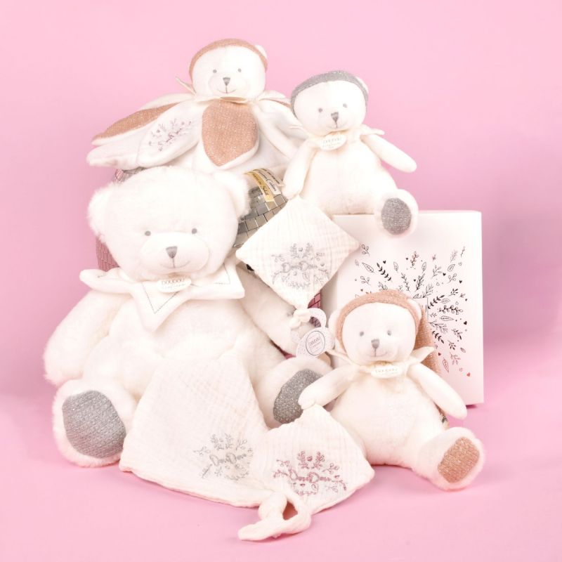 Peluche attache-sucette Ours Pantin Argent (20 cm) Doudou et Compagnie Ambiance 6