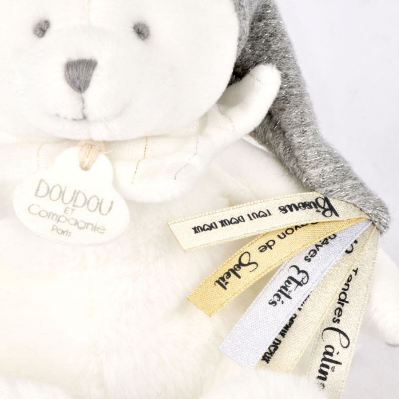 Peluche attache-sucette Ours Pantin Argent (20 cm) Doudou et Compagnie Ambiance 7