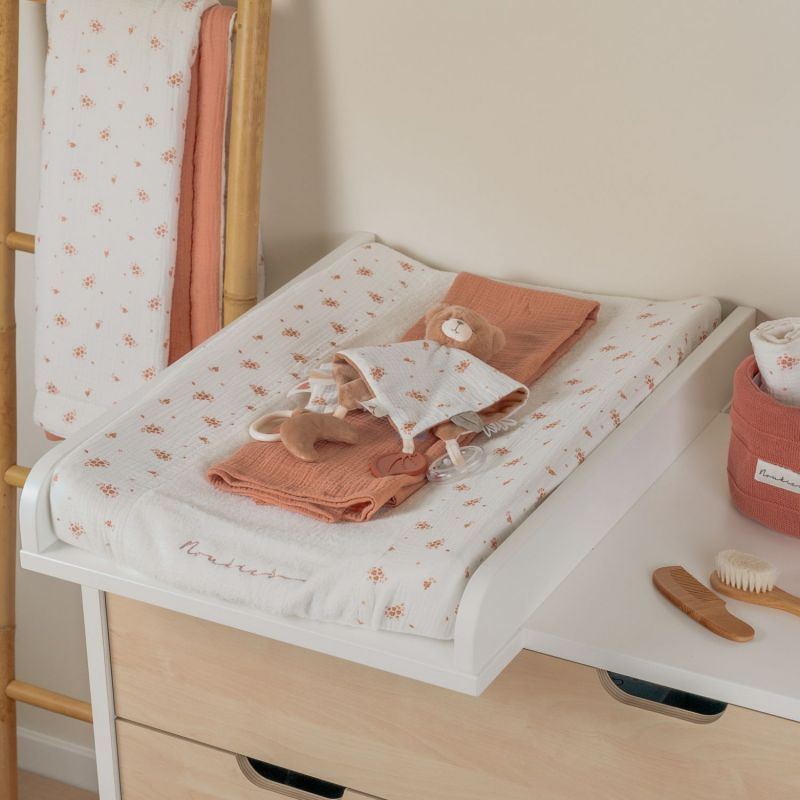 Housse de matelas à langer Bio Fleurs d'Antan Noukie's Ambiance 2