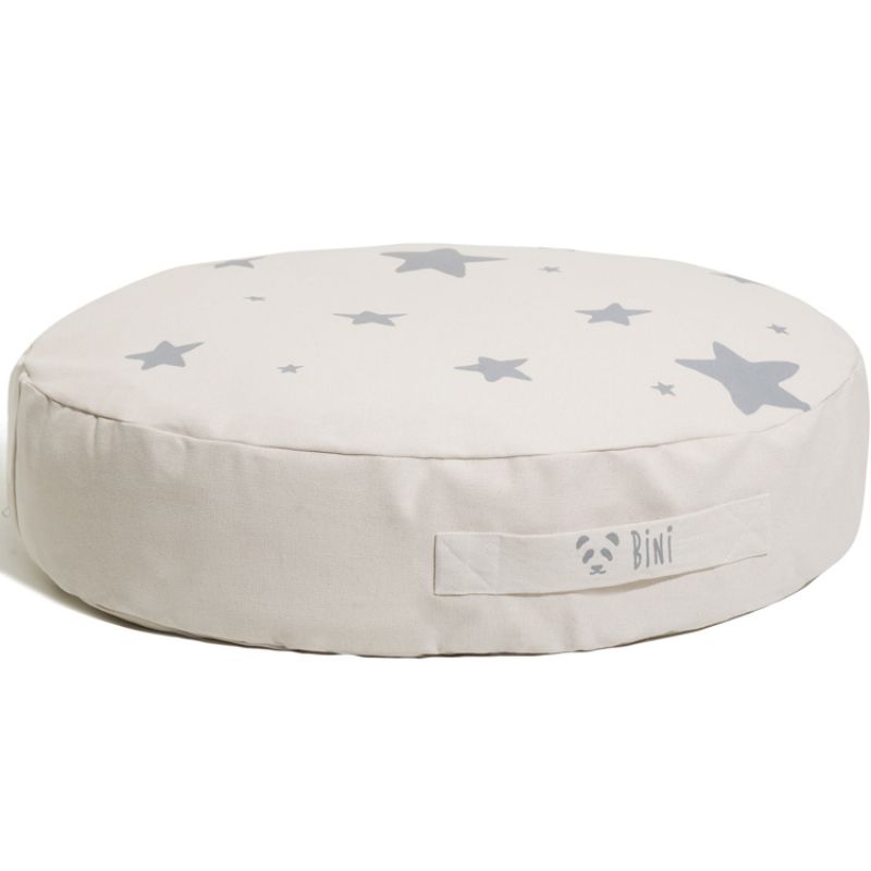 Pouf coussin de sol étoile gris (72 x 18 cm) BINI