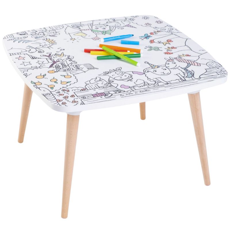 Pack table à colorier Coloritable + 2 Tabourets Ferme DBKids Produit 2