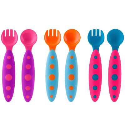 Lot de 6 couverts Modware rose, violet et bleu Boon