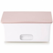 Boîte à lingettes blanc et rose  par Ubbi
