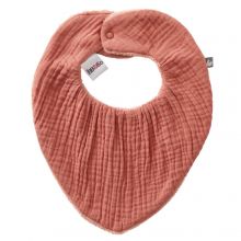 Bavoir bandana Soft bambou réversible marsala  par BB & Co