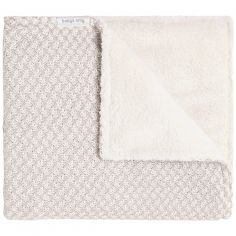 Couverture Teddy Happiness Urban Taupe-Ecru (70 x 95 cm) - Baby's Only