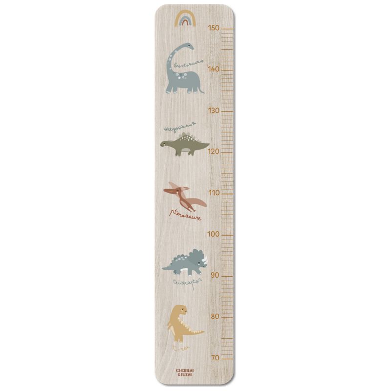 Toise en bois Collection 5 Dinos Charlie et Suzie Produit 1