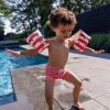 Brassards de natation Baleine rouge-blanc (2-6 ans)  par Swim Essentials