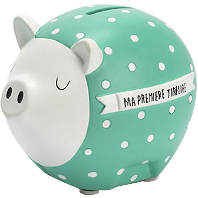 Tirelire cochon Hector turquoise Amadeus Les Petits