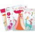 Kit de coloriage crayons à frotter Les robes de Louna - Djeco Kit de coloriage crayons à frotter Les robes de Louna - Djeco