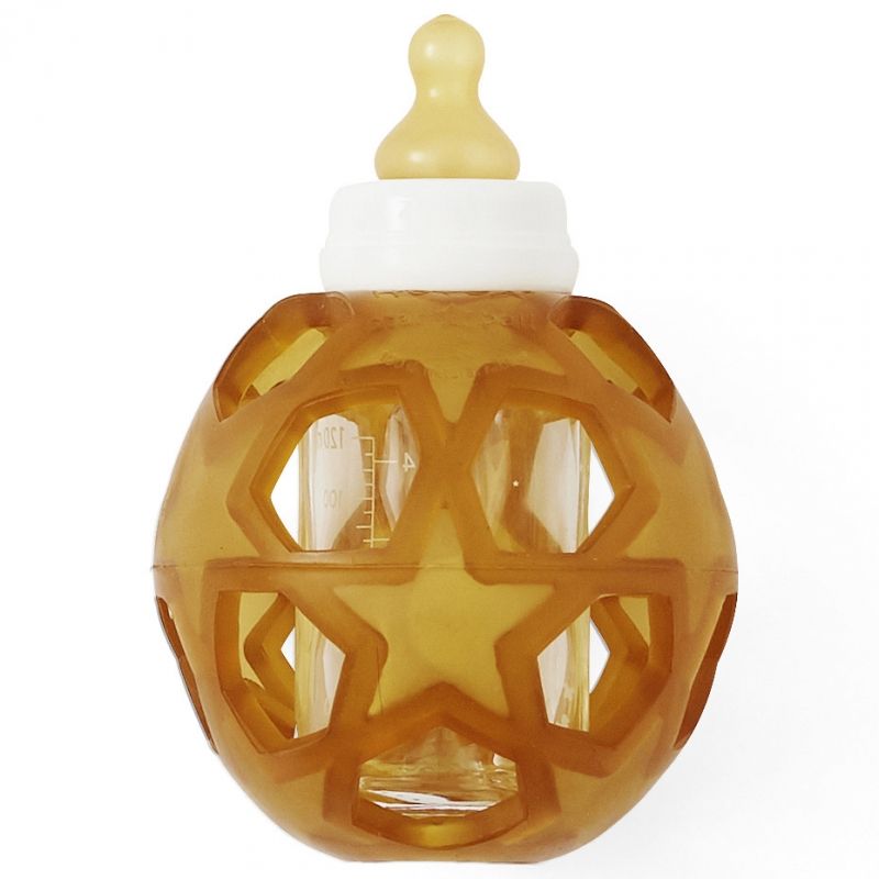 Biberon anti-colique avec balle étoile (120 ml) Hevea
