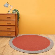 Tapis rond Nolan rouge (120 cm)