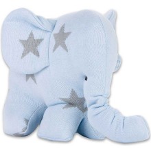 Peluche Eléphantou Star bleu ciel et gris (30 cm)  par Baby's Only
