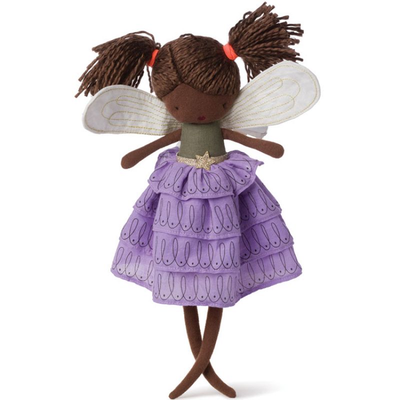 Poupée souple fée Féline avec robe parme (35 cm) Picca Loulou