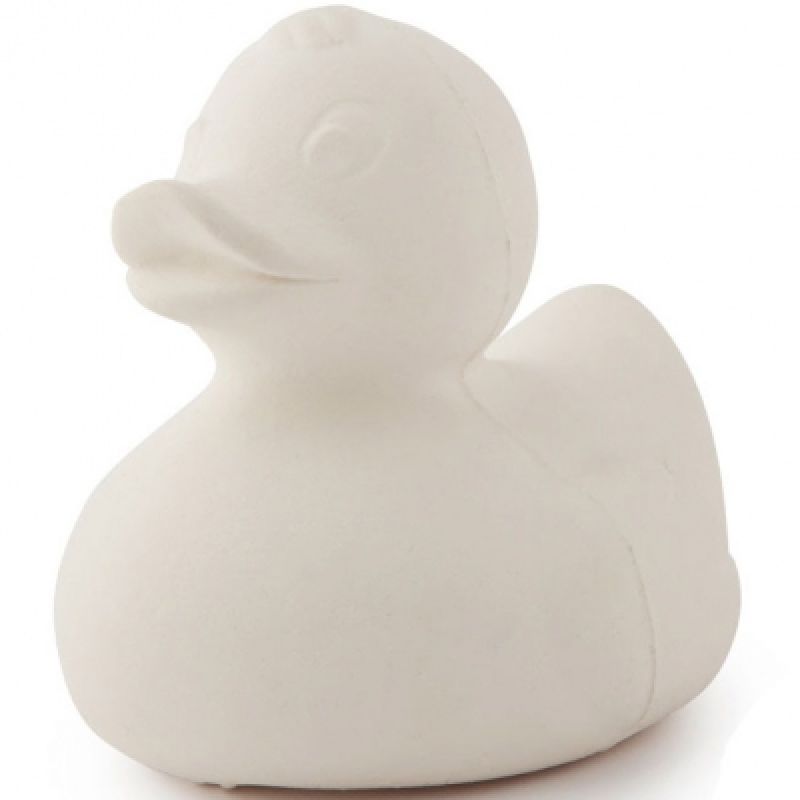 Petit canard latex d'hévéa blanc  Oli & Carol