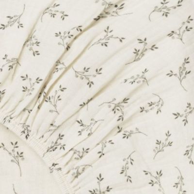 Drap housse Olive Bloom (60 x 120 cm)