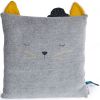Coussin chat Fernand Les Moustaches (30 x 30 cm) - Moulin Roty