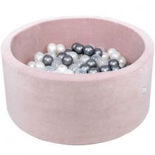 Piscine à balles ronde velours rose personnalisable (90 x 40 cm)  par Misioo